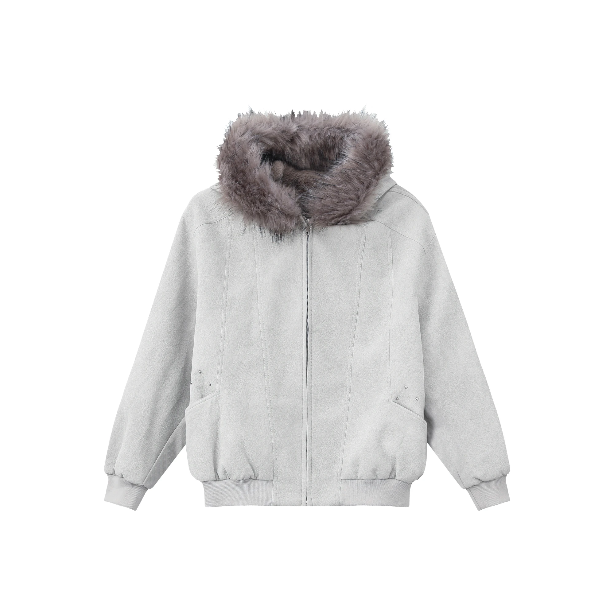 سترات رجالية لخريف وشتاء 2025 سترات جديدة سميكة بقلنسوة دافئة ومقاومة للبرد بلون سادة معاطف أنيقة للرجال بأكمام طويلة #5