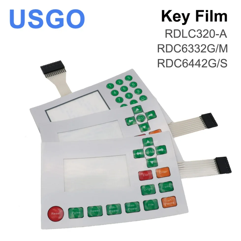 USGO Ruida Control Cards Membrane Switch for RDLC320-A RDC6332M RDC6442S RDC6332G RDC6442G Panels Key Film Keyboard Mask