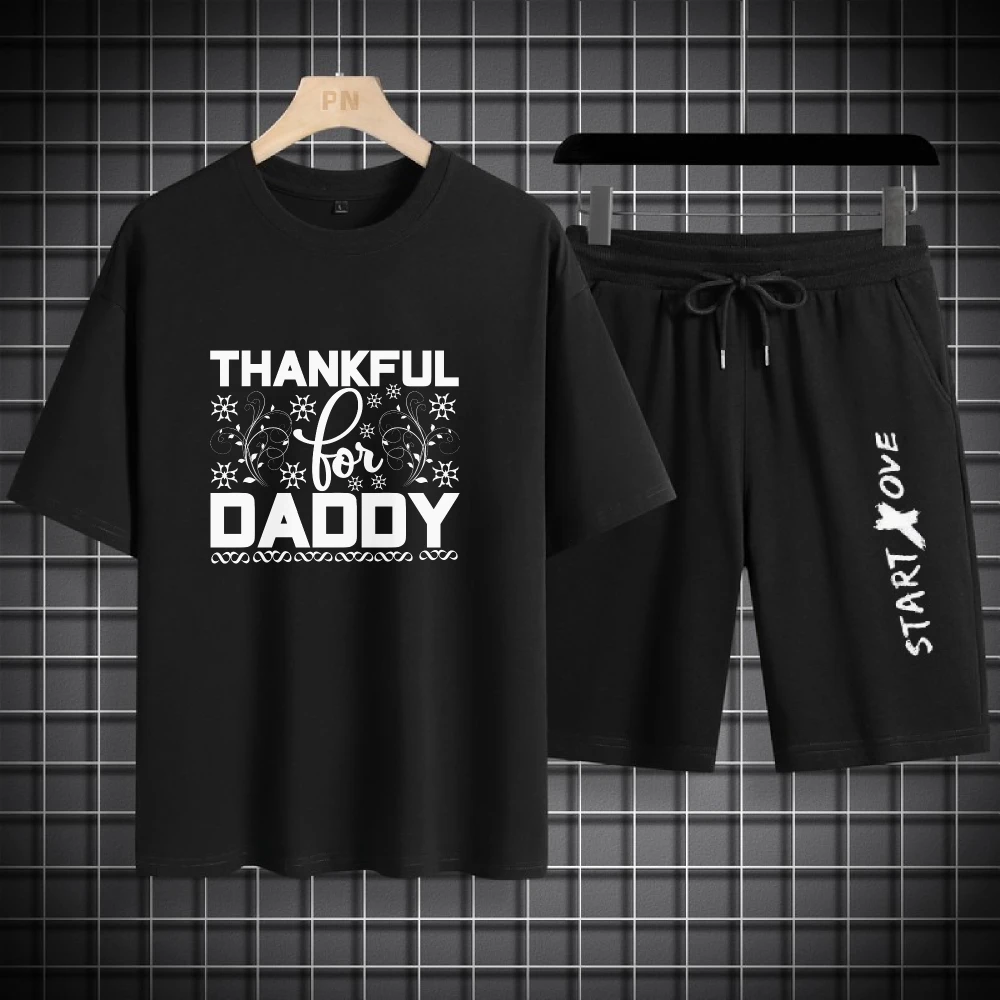 

2025 Thin Men Casual Tracksuit Fashion Sports T-shirts+shorts two-piece Set Lightweight Comfortable Summer luxury men's clothing