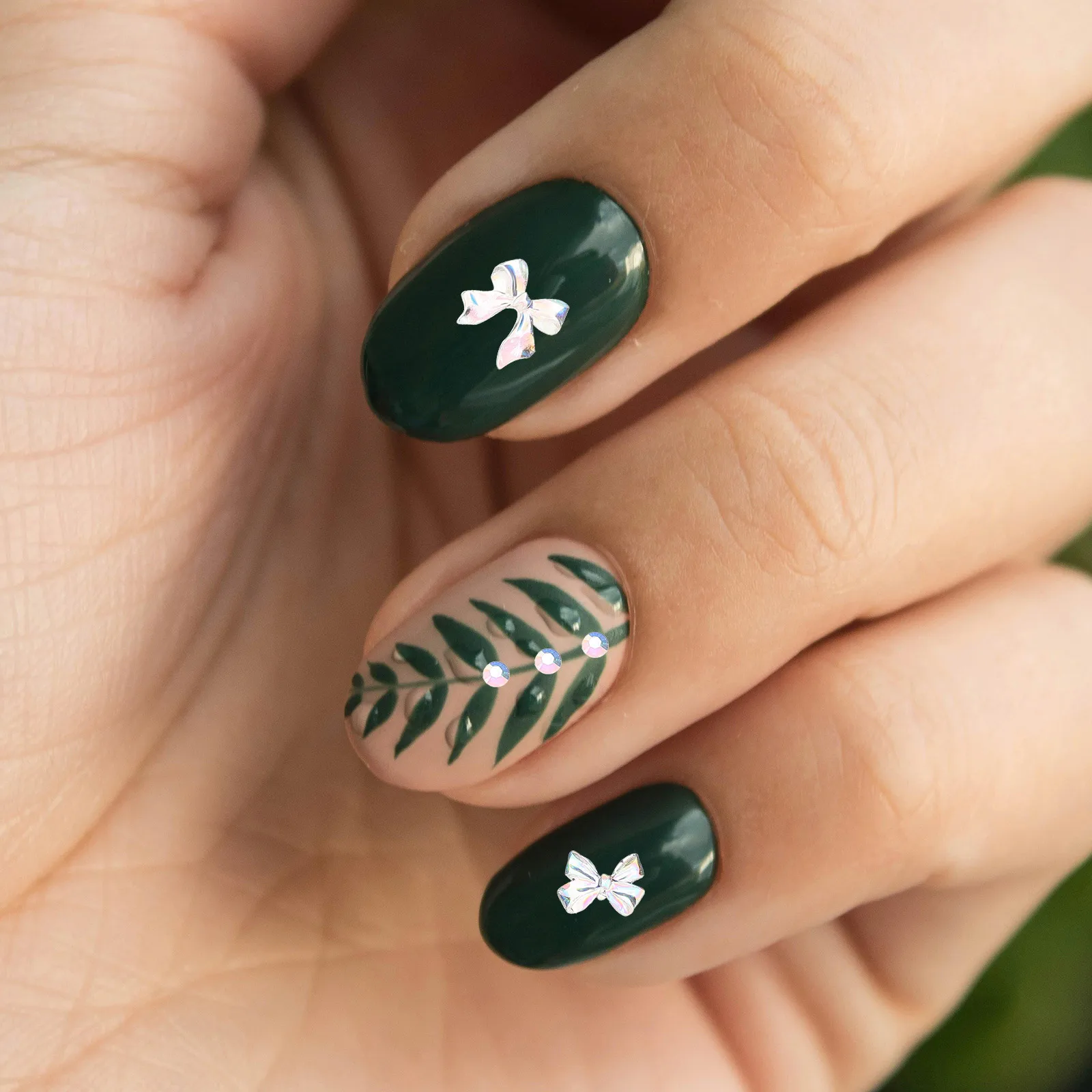 Dijes de lazo, dijes de lazo de resina para uñas acrílicas, joyas pequeñas para decoración de uñas, suministros de manicura de Navidad para boda, Gel