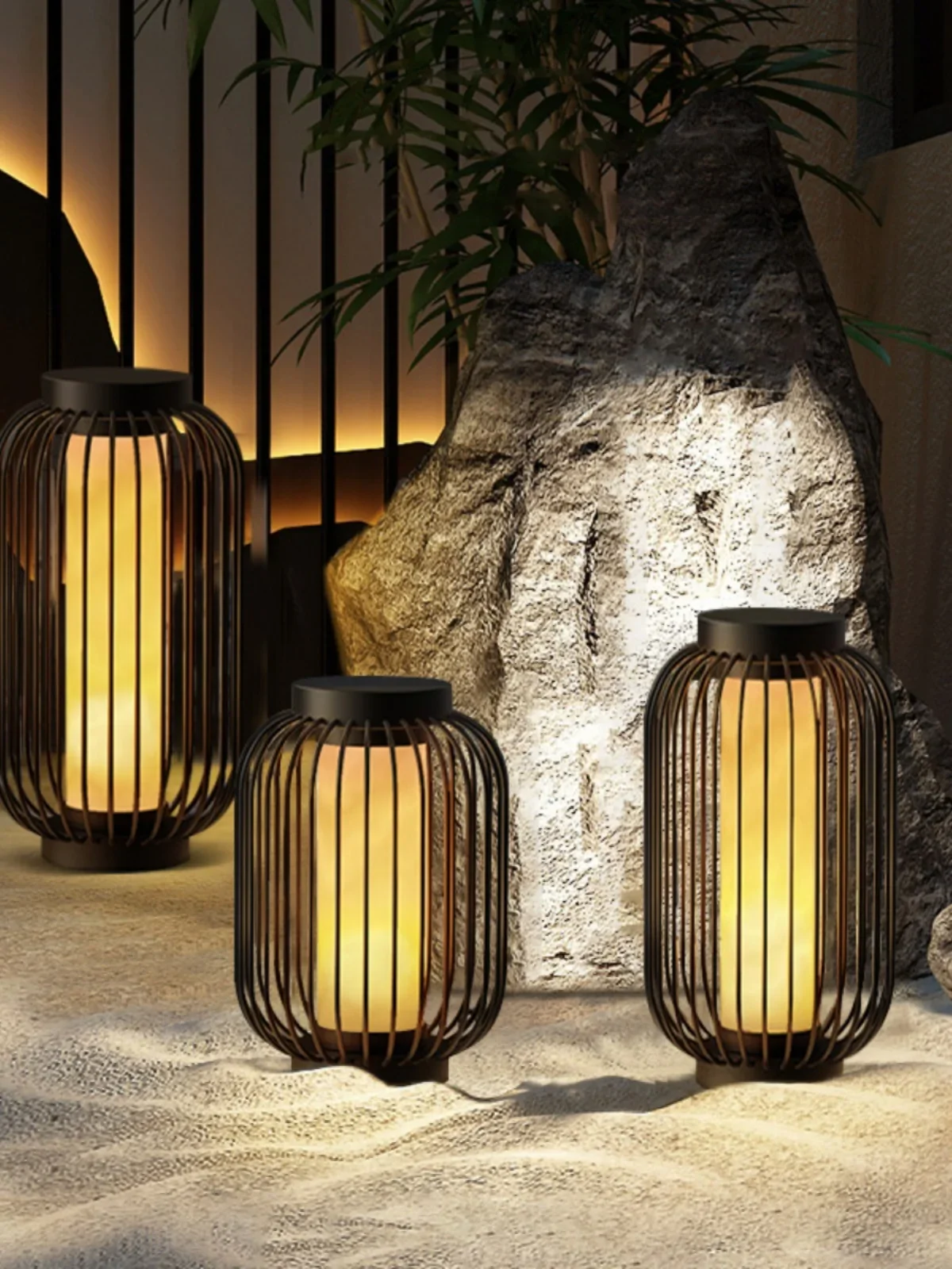 New Chinese waterproof outdoor lawn lamp, courtyard aisle , villa garden landscape LED Chinese lantern floor