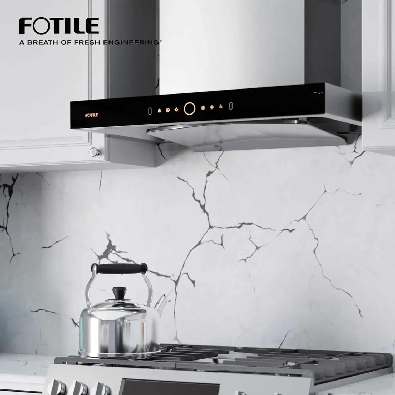 FOTILE EMG7508 30" Wall-mount Range Hood 1200 CFMs with Motion Control, 4 Speed Settings, Motion Control and Delay Shutoff