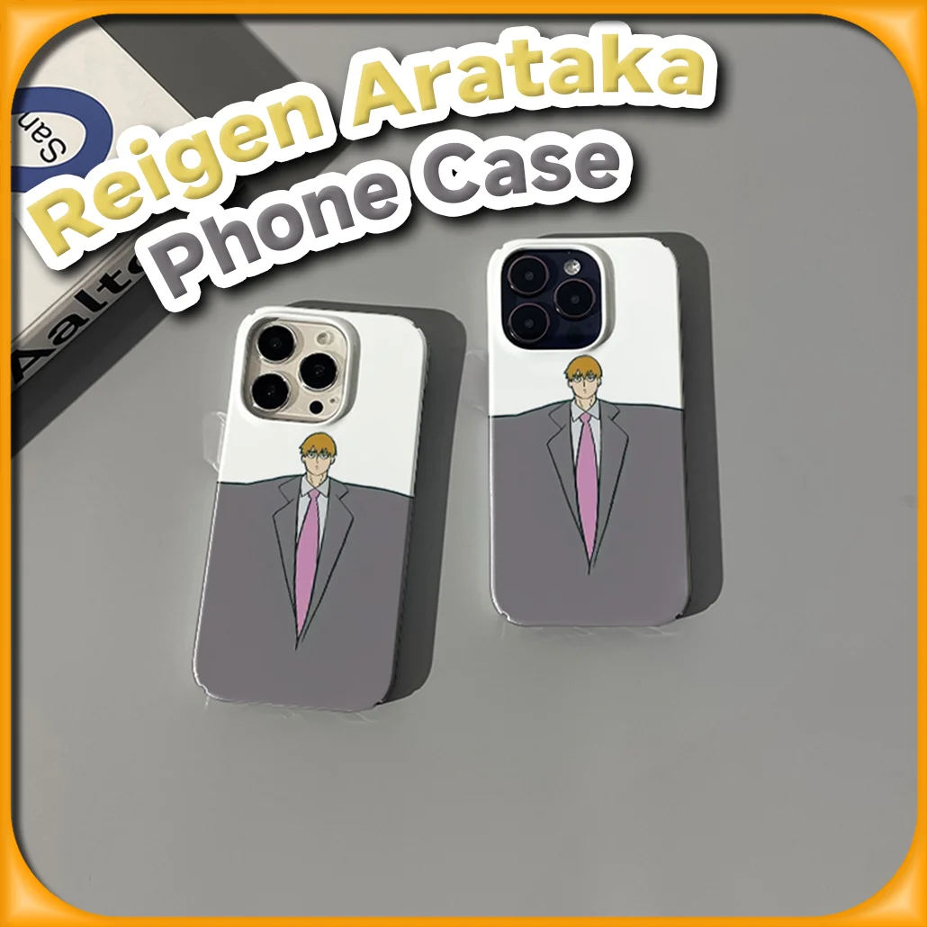 Reigen Arataka Phone Case for IPhone 16 15 14 13 12 11 XS/XR 7/8 PRO MAX Mob Psycho 100 Anime Funny Creative Protective Cover