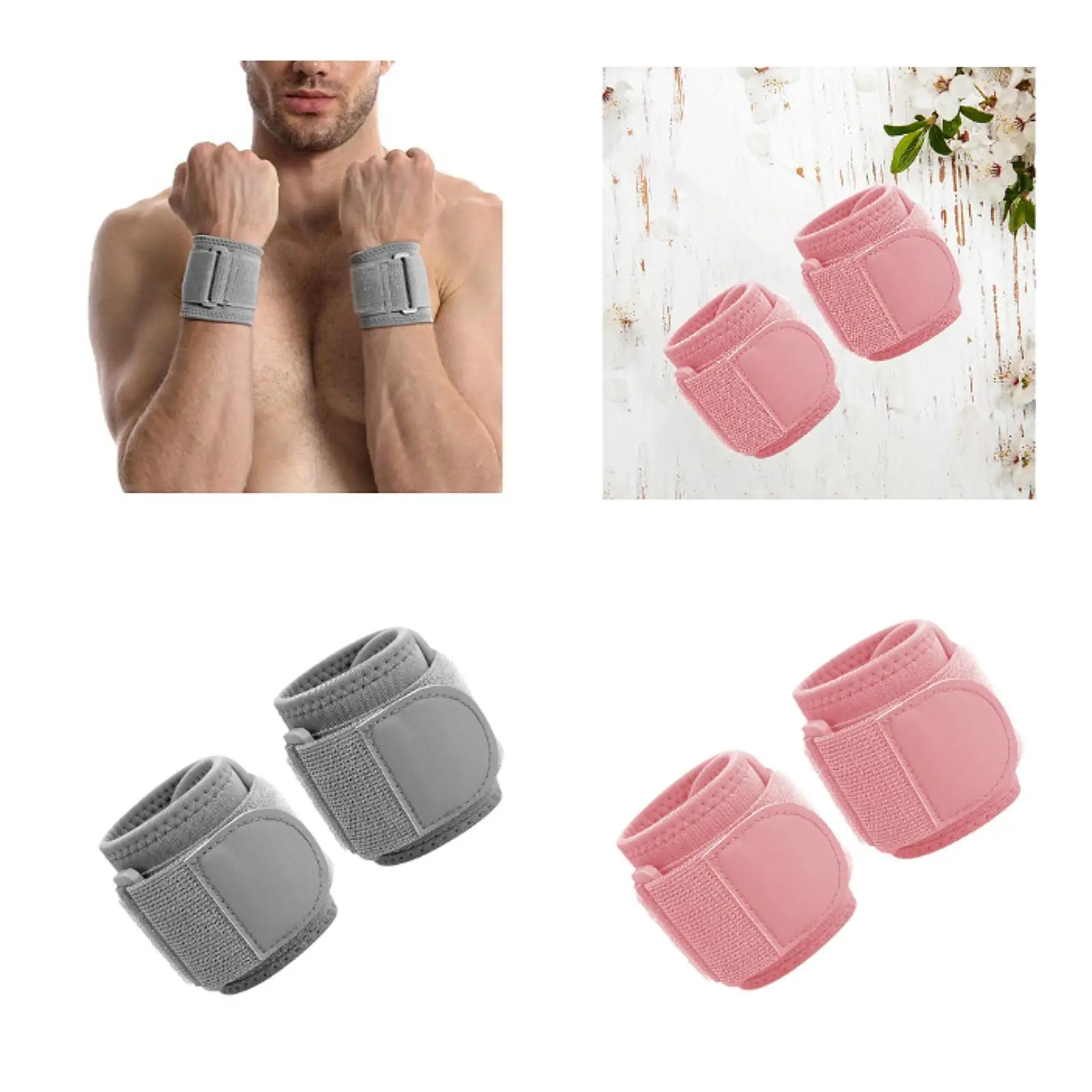 2x Sport-Armband, Handgelenkstütze, verstellbar, flexibel, multifunktional, Fitness