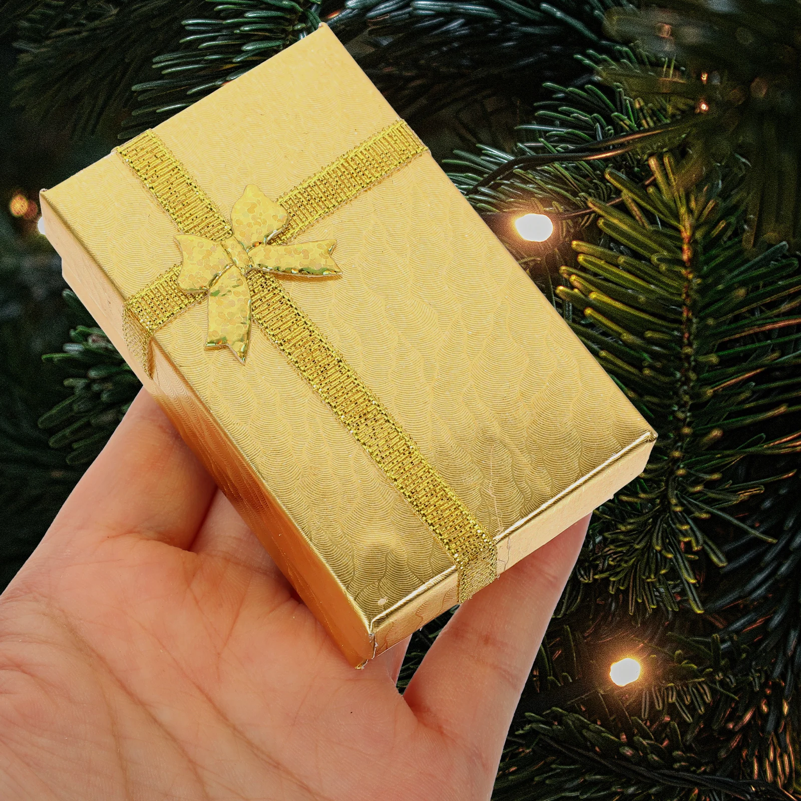 24 Pcs Small Earrings Jewelry Packaging Box Container Storage Case Portable Holder Golden Necklace Packing Boxes Travel