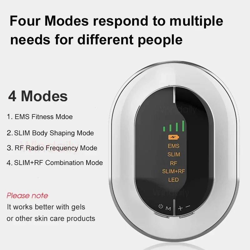 جهاز نحت الجسم بتقنية RF EMS لحرق الدهون الفعال وتقليل السيلوليت والعلاج بالضوء LED لتحديد الجسم