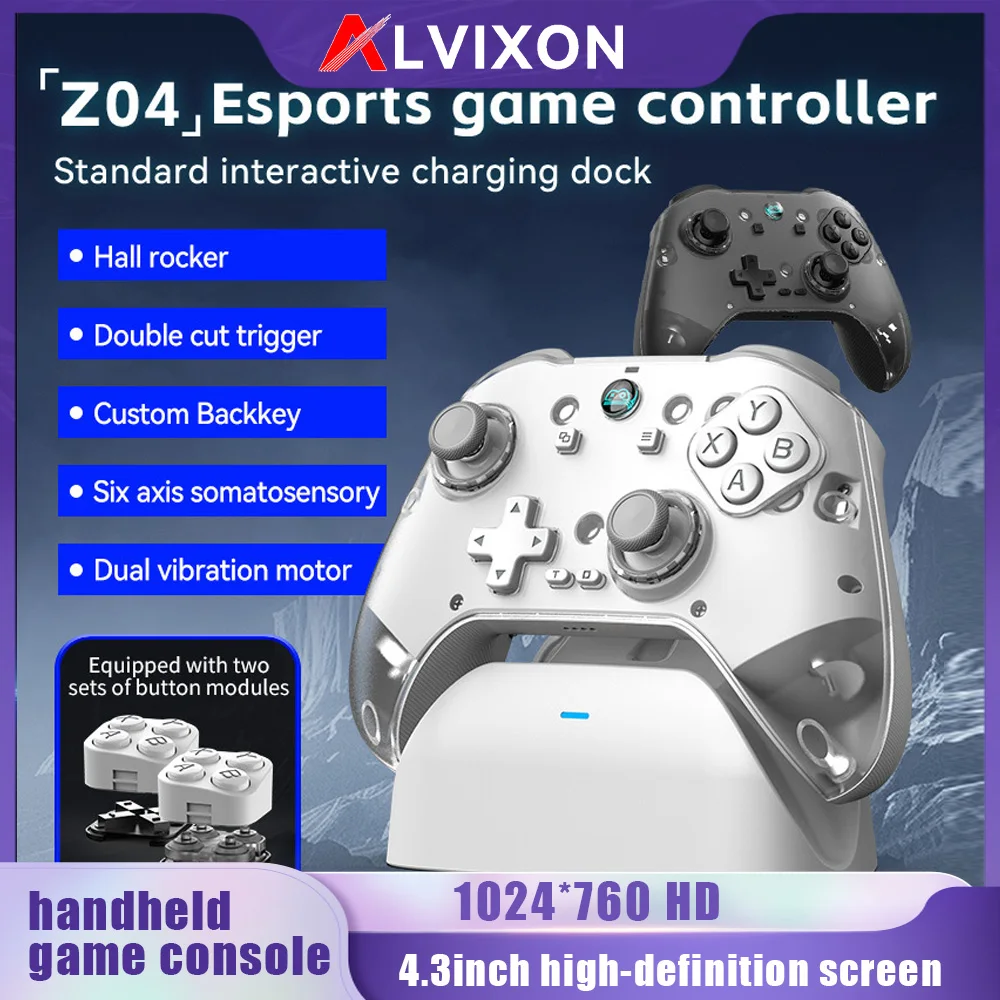 Hall Remote Control Dual Vibration Motor Micro Button for Android iOS and PC More Bluetooth Connection