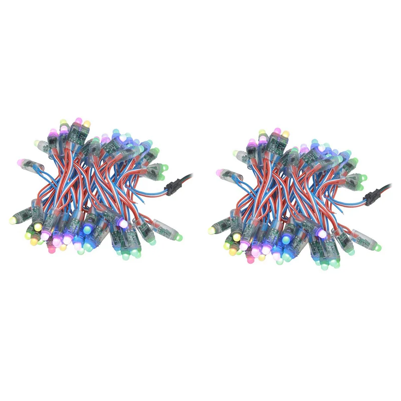 Hot-100 Pz WS2811 RGB LED Pixel Luce Indirizzabile Individualmente 12 Mm Diffusa Digitale Pixel a Colori Modulo Luce DC12V