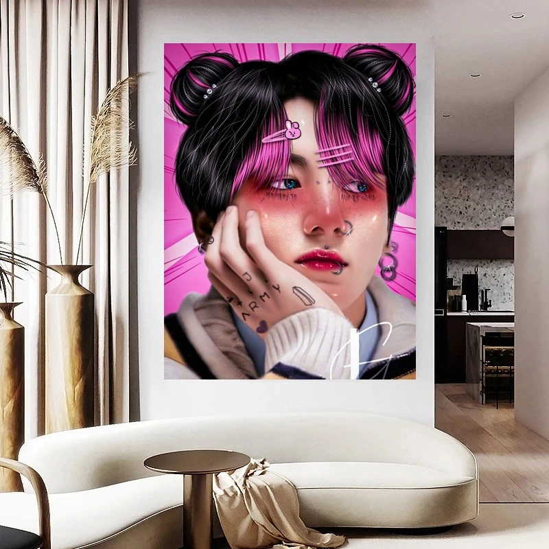 5d Kpop boy Diamond Painting Art Korea Pop Singer Full Square Round Drills Cross Stitch Handmade Gift Mosaic Wall Decor