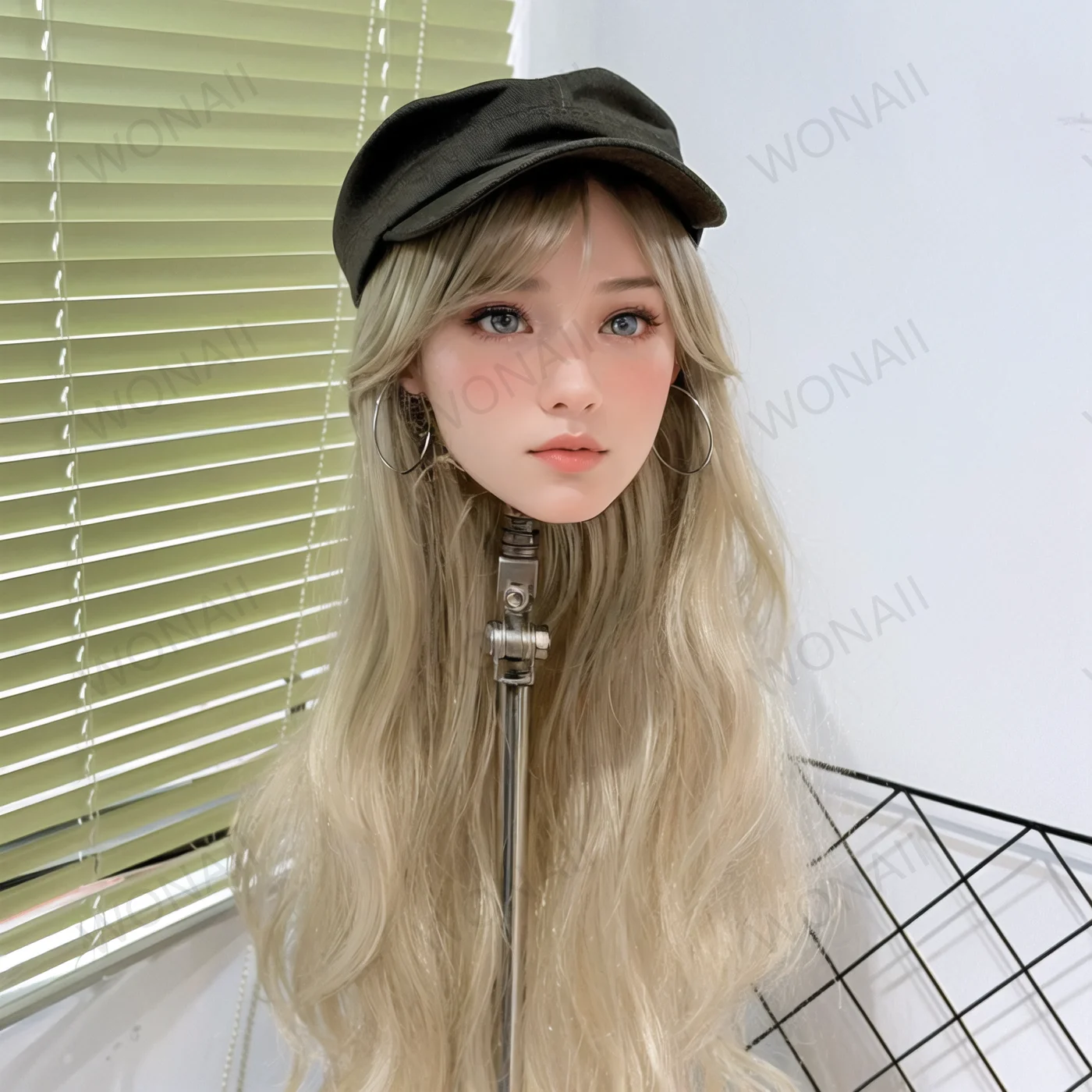 نموذج رأس أنثى رائع للغاية، مادة TPE، ناعم، رأس دمية تجميل بشرية للتدريب على تصفيف الشعر (بدون ملحقات)