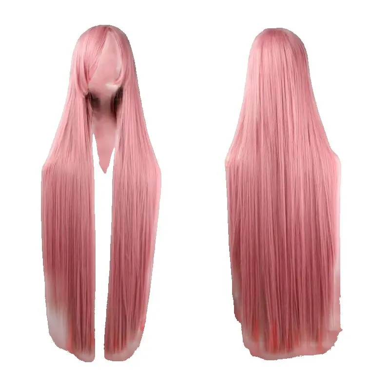 

Straight Hair Fei-Show Synthetic Heat Resistant 40 Inches/100 CM Costume Cartoon Cosplay Long Light Purple Cover Face Bangs Wig