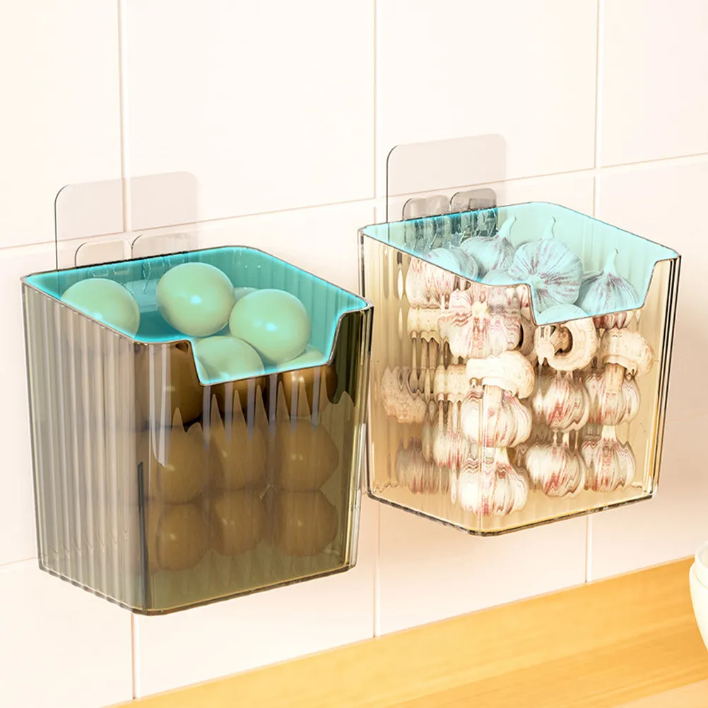 2Pcs Fridge Food Box Deep Shape Design Longitudinal Space Utilization Fresh Keeping Orderly Storage for Refrigerator Freezer