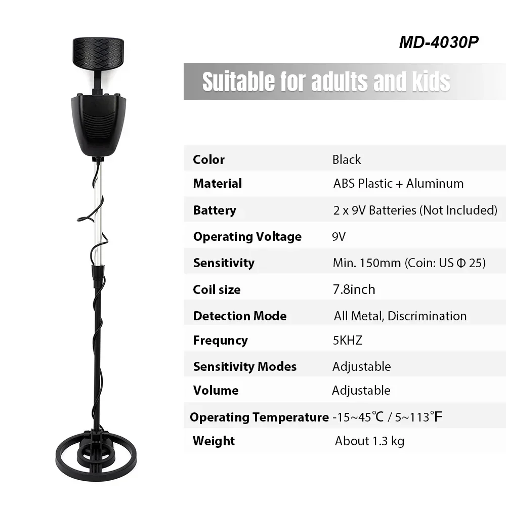 Tianxun High Effective-cost MD-4030P Portable Underground Best Metal Gold Detector Machine