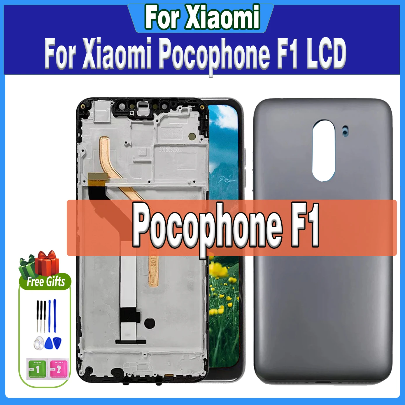 

6.18" LCD For XIAOMI MI POCO F1 Display M1805E10A LCD Touch Screen For Xiaomi Pocophone F1 LCD Replacement Assembly Tested