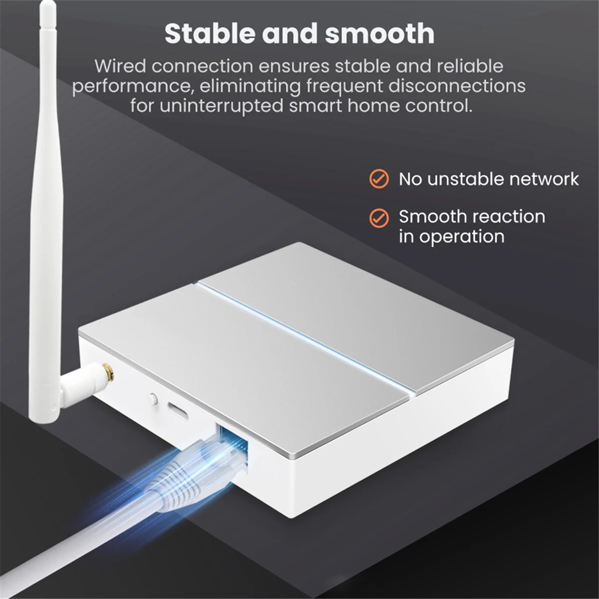 T36C Tuya Zigbee3.0 스마트 게이트웨이 허브 스마트 홈 브리지 무선 리모컨 용 안테나가있는 유선 게이트웨이 브리지