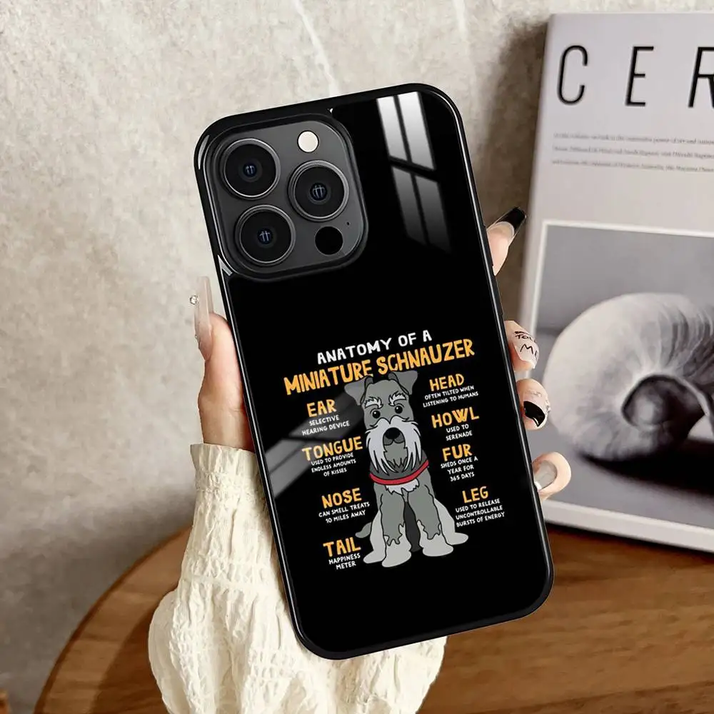 حافظة هاتف مصغرة للكلاب من Schnauzer MagSafe مغناطيسية لهاتف iPhone 16 15 14 13 12 11 Pro Plus Max شاحن لاسلكي صغير Funda #6