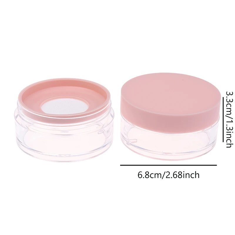 30g Tragbare Kunststoff Pulver Box Handheld Leere Lose Pulver Topf Mit Sieb Kosmetische Reise Make-Up Schönheit Jar Sieb Container