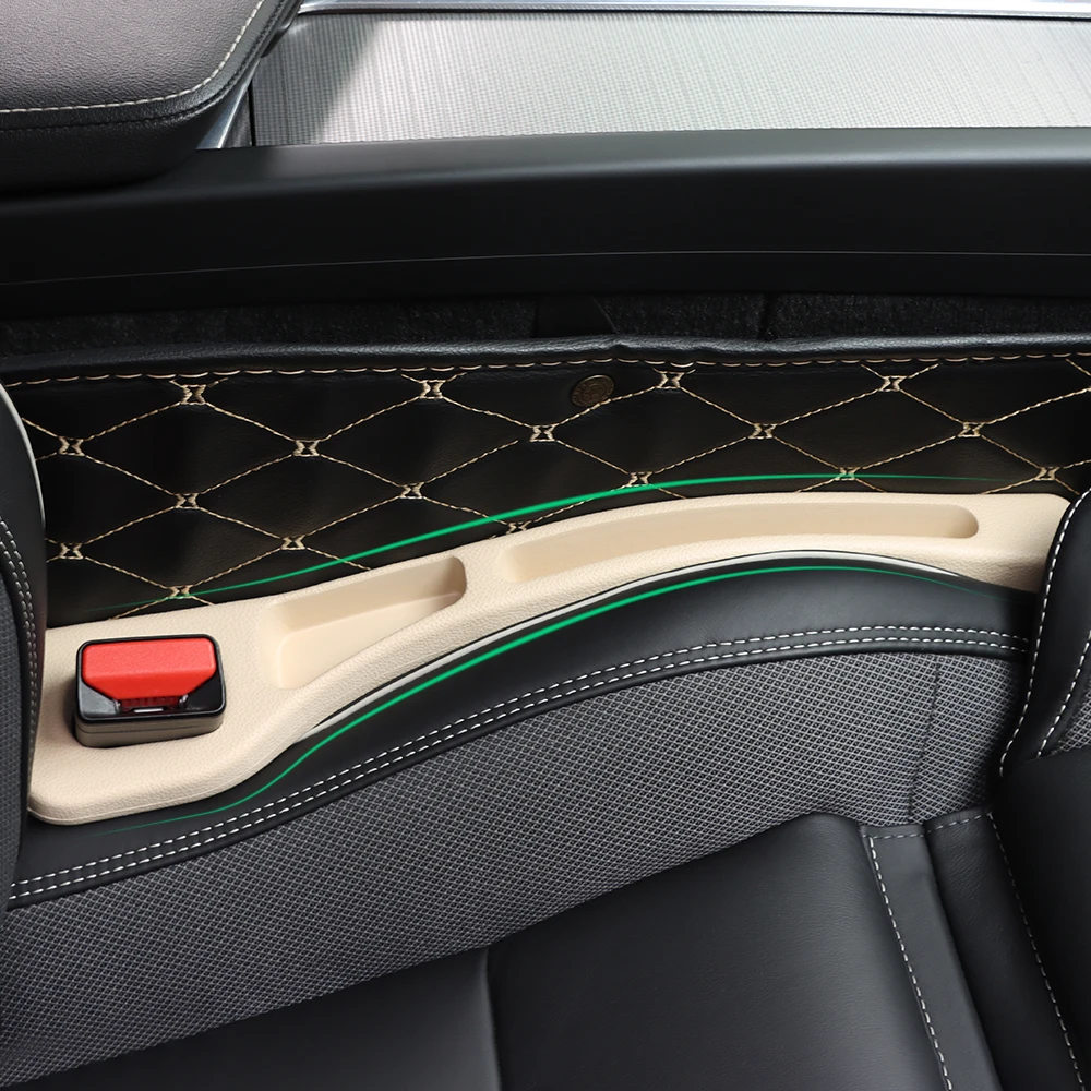 ل Polestar 4 2024 2025 2026 2027 EV 2 قطعة مقعد السيارة العالمي مانعة للتسرب شرائط الفجوة الجانب التماس حشو تخزين الملحقات