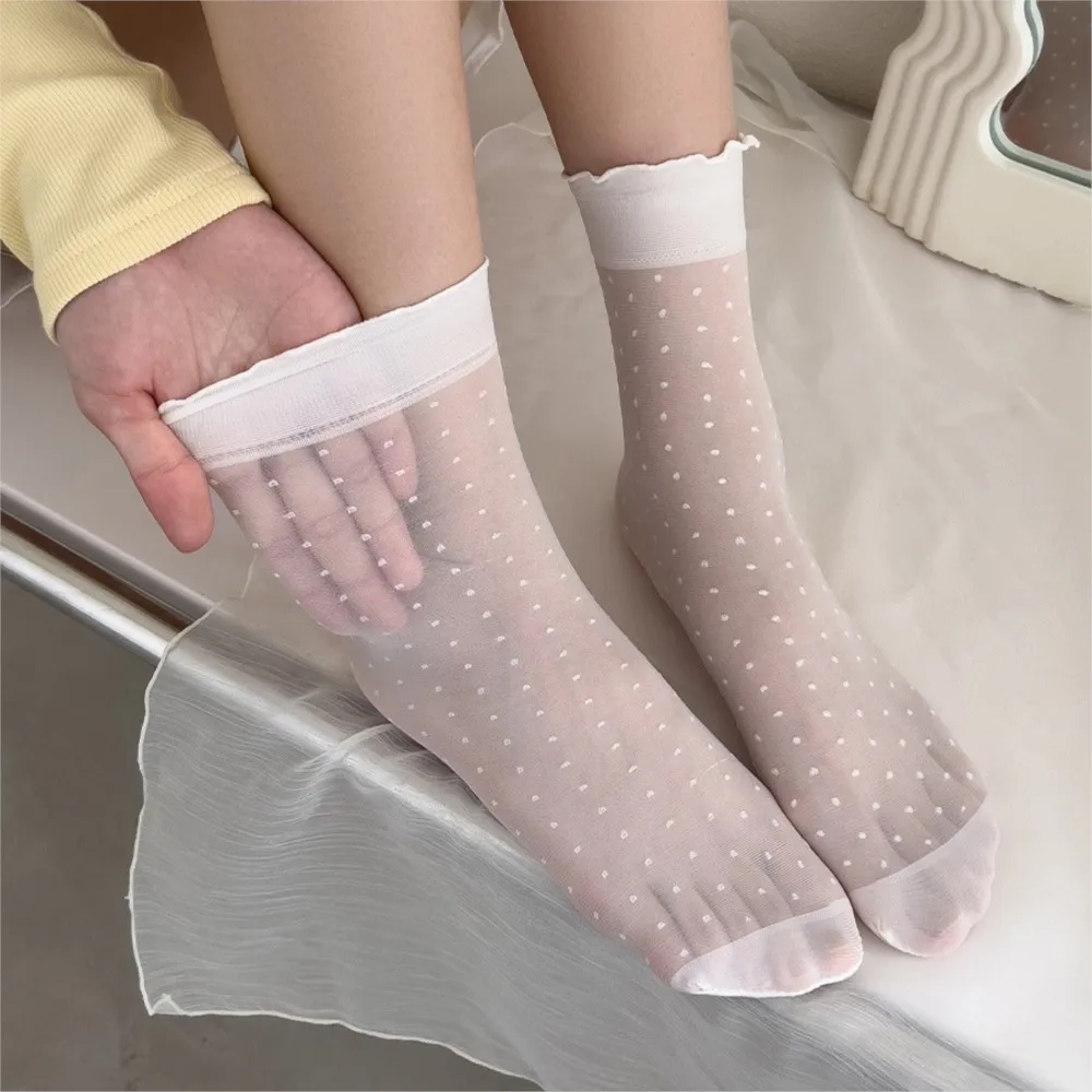 

kids sock Ultra-thin breathable ice silk Lace socks Women's breathable mesh Pile socks cute everything socks for girls