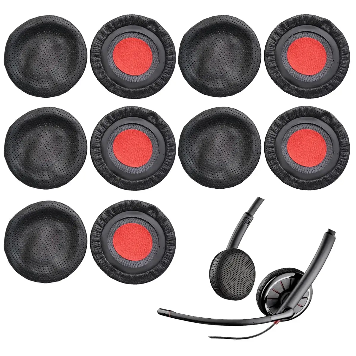 

V-MOTA Blackwire 300 DA Earpads Compatible with Plantronics Blackwire C315/315T/325.1/3251-M/315.1-M/325/200's /300's (5 Pair)