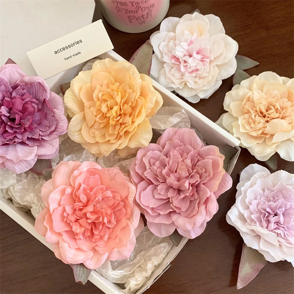 2024 New Creative Peony Hair Clip for Women Simulation Flower Hairpin Korean Elegant Design Girl\'s Spring Daily Hair Accessories