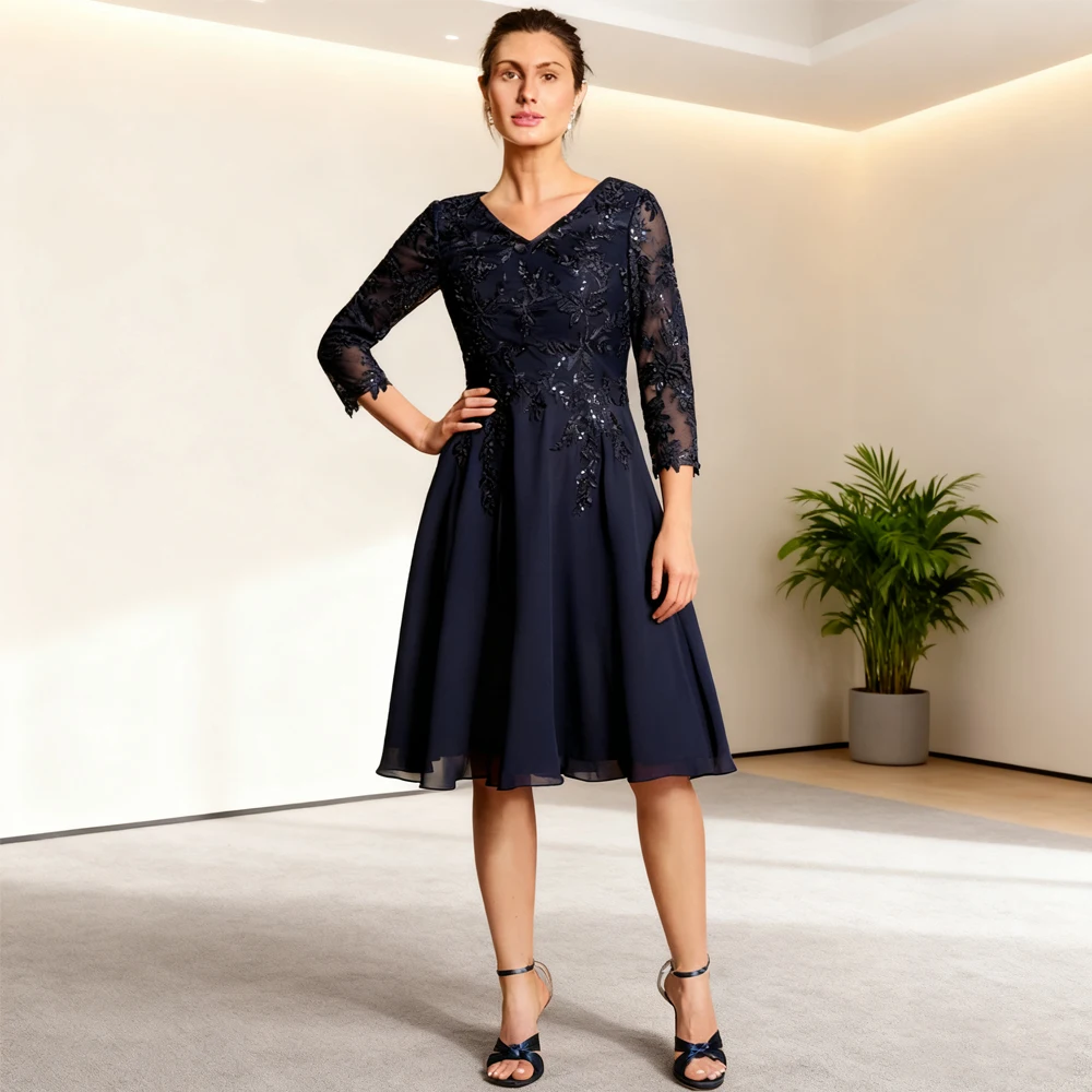 

Simple Strapless Mother of the Bride Dresses Exquisite Wedding Party Gowns Zipper Back 3/4 Sleeve New 2025 Vestido De Customized