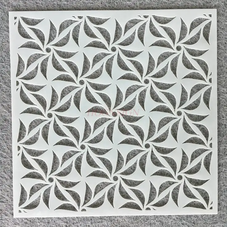 16 قطعة/المجموعة DIY قالب هندسي ماندالا الرسم قالب سيراميك رذاذ اللوحة غير النظامية قالب جوفاء