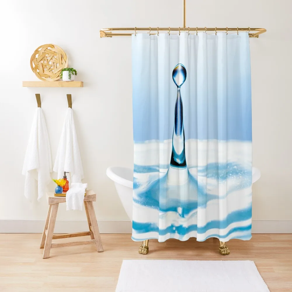 Blue Water Drop Shower Curtain Bathroom Showers Shower Sets For Bathroom For The Bathroom Shower Waterproof Curtain