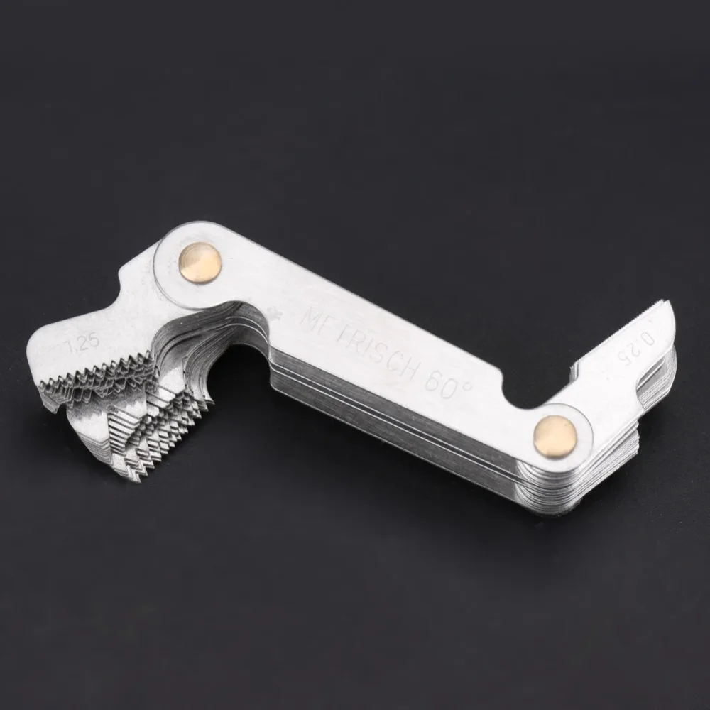 US Metal Thread Gauge 58pcs Portable Thread Measuring Tool Durable Precision Thread Checker Repair