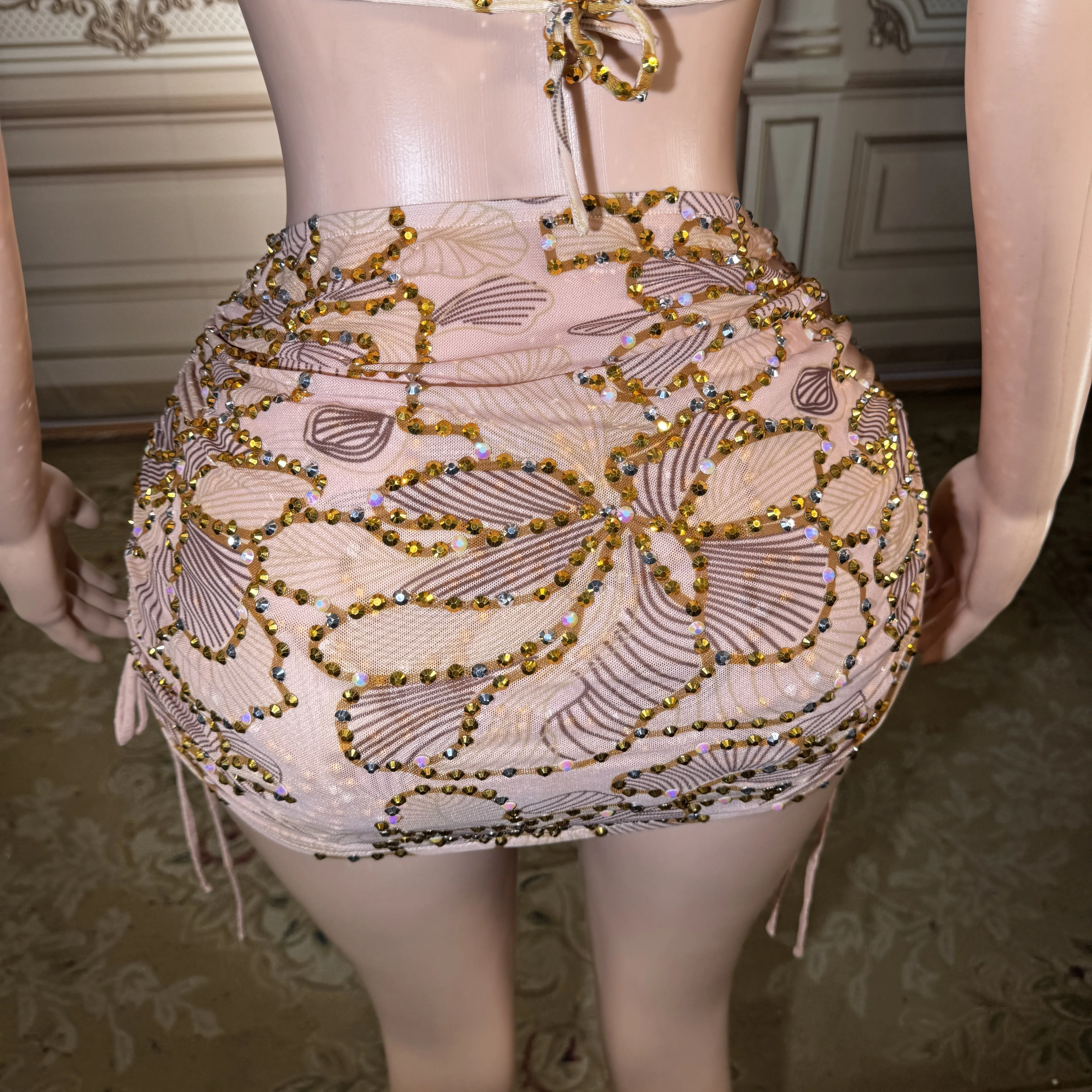 

Новый раздельный купальник ZD 2026 с принтованными бретелями и юбкой из сетки, комплект из трех предметов, женский сексуальный купальник для пляжного отдыха