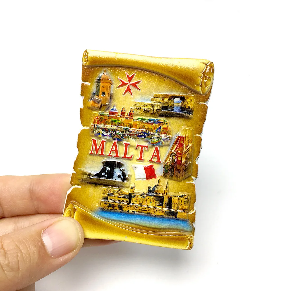 

‌Malta Scenic Scroll Resin Fridge Magnet Decorative Sticker Souvenir‌