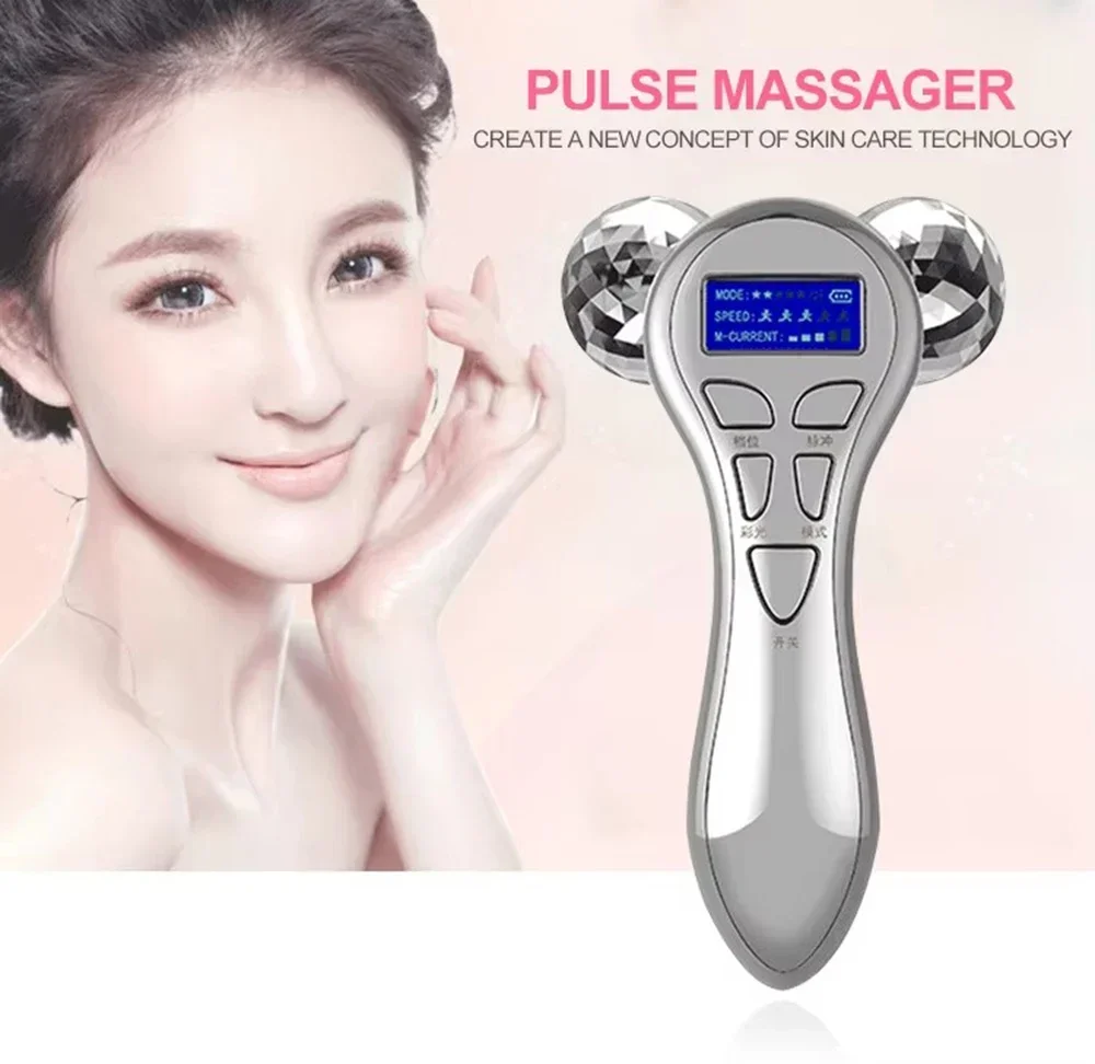 Elektrische Gesichts Abnehmen Rollor Gesichts Micro-strom Schönheit Instrument Facelift Roller Massager Haut Straffen Schönheit Geräte