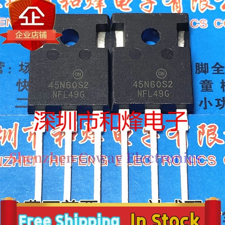 10PCS-30PCS  45N60S2  NGTB45N60S2WG IGBT 45A 600V TO247  In Stock Fast Shipping