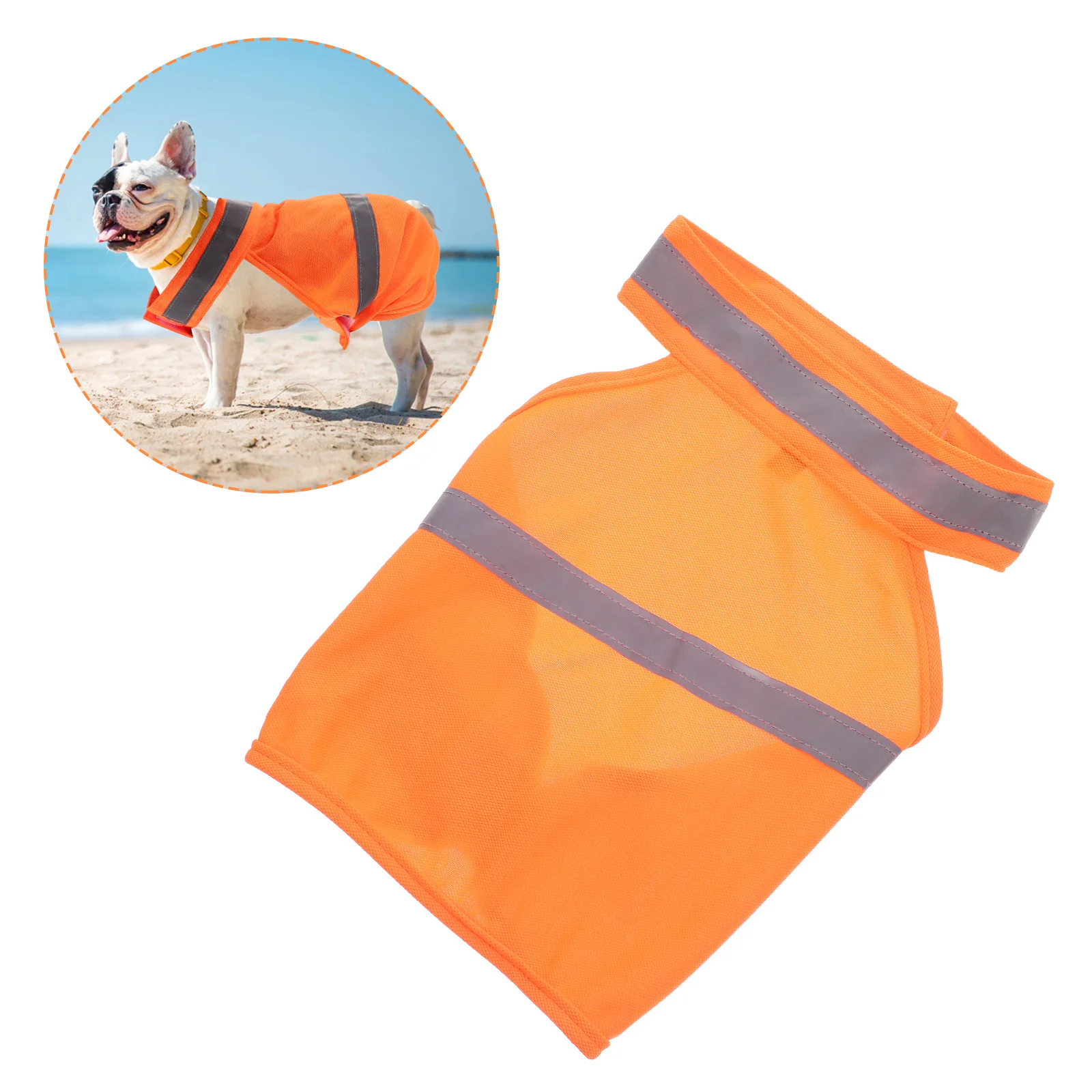 

Dog Reflective Safety Vest Fluorescent Orange Breathable Adjustable Lightweight for Walking Running Hiking Hunting Outdoor Use