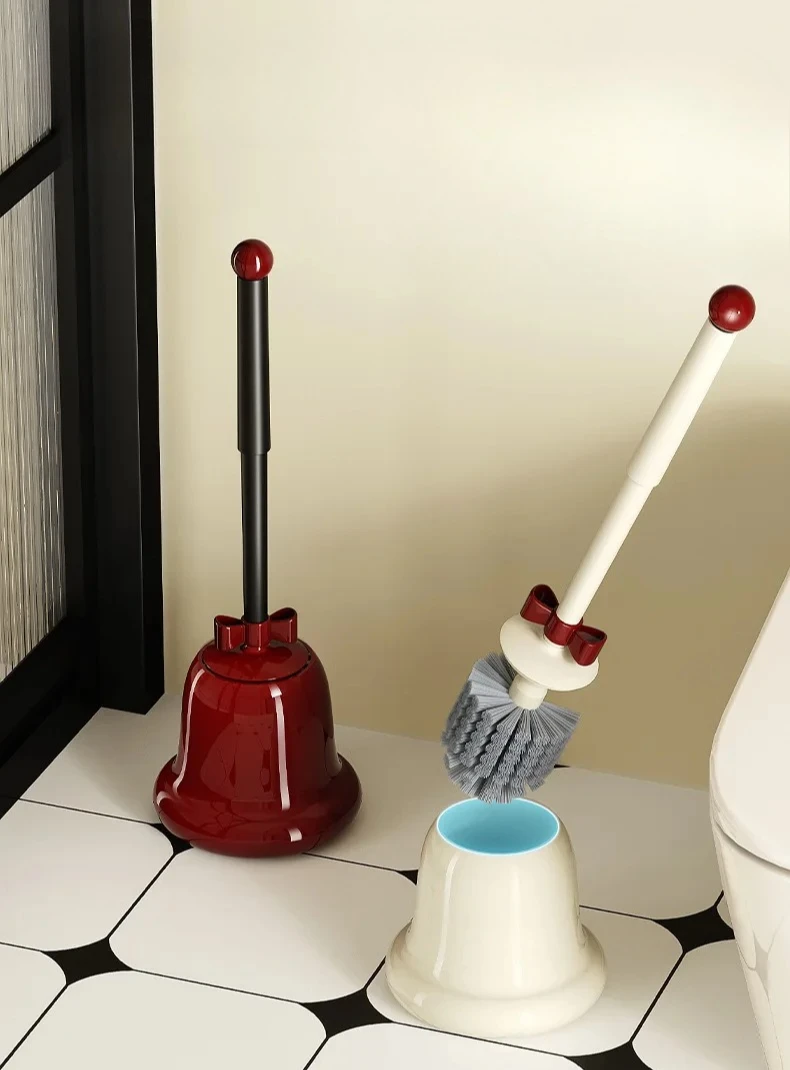 

Bell Toilet Brush Toilet No Dead Angle with Base Bathroom Special Brush Set Bathroom Accessories Silicone Toilet Brush