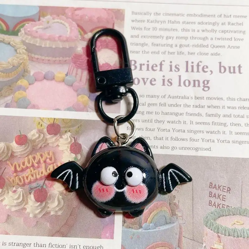 Cute Halloween Bat Ghost Keychain Pumpkin Key Ring Pendants 2D For Key Holder Women Girls Handbag Pendant D IY Jewelry Gifts