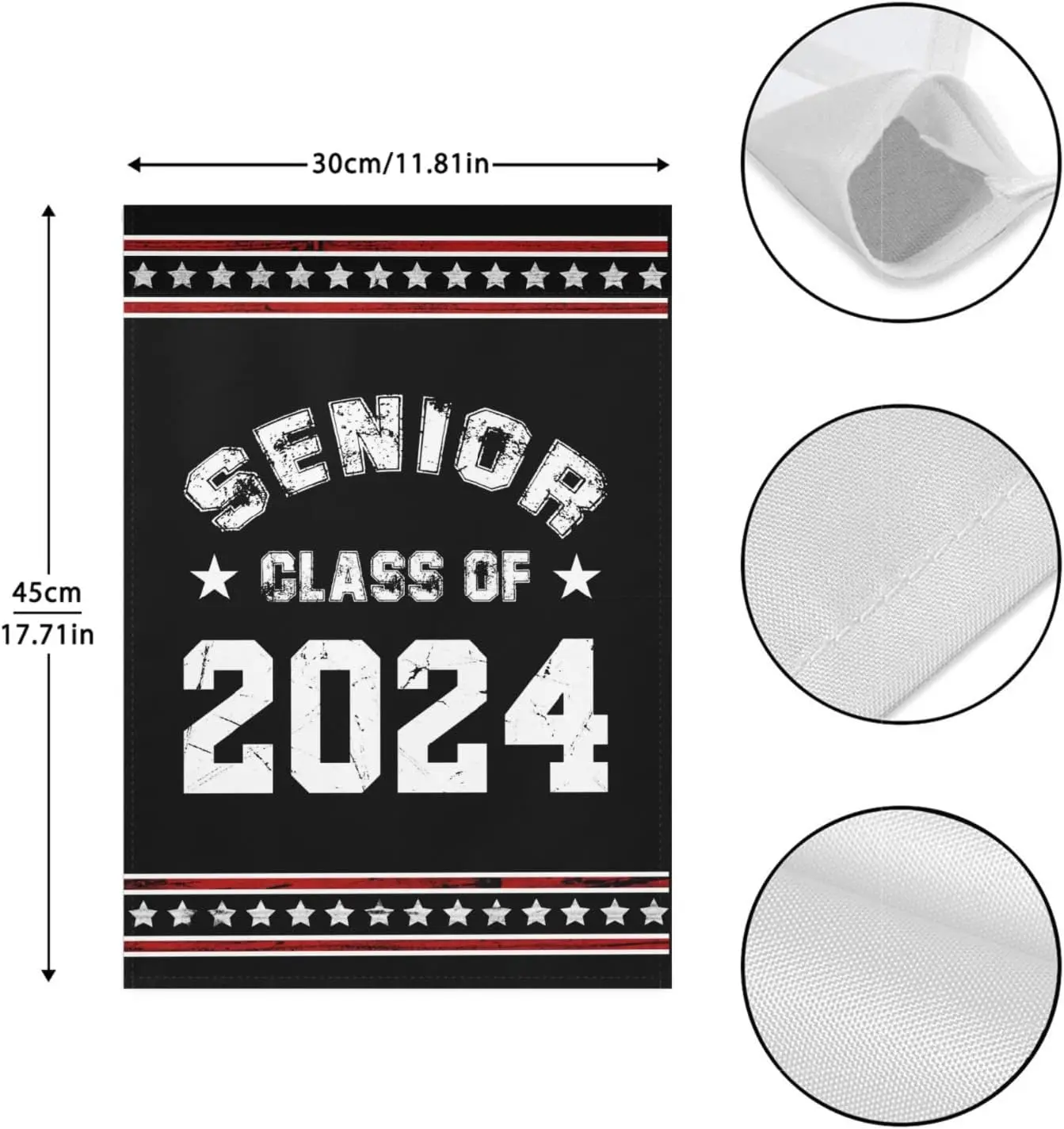 Garden Flag Senior Class Of 2024 Yard Flags Humorous Small Garden Flag For Rustic Garden Flags Double Sided Yard Sign Senior Cla