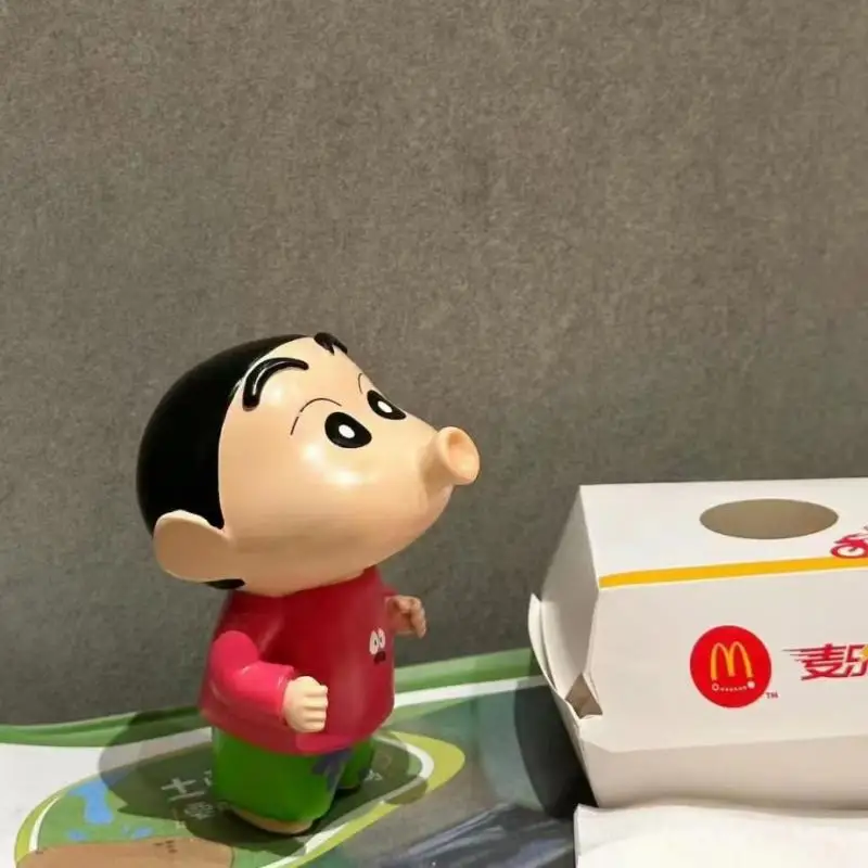Anime Cartoon Crayon Shin-Chan 9.7Cm Vinyl Doll Cute Desktop Ornament Figure Decoration Trendy Toy Doll Model Birthday Gift