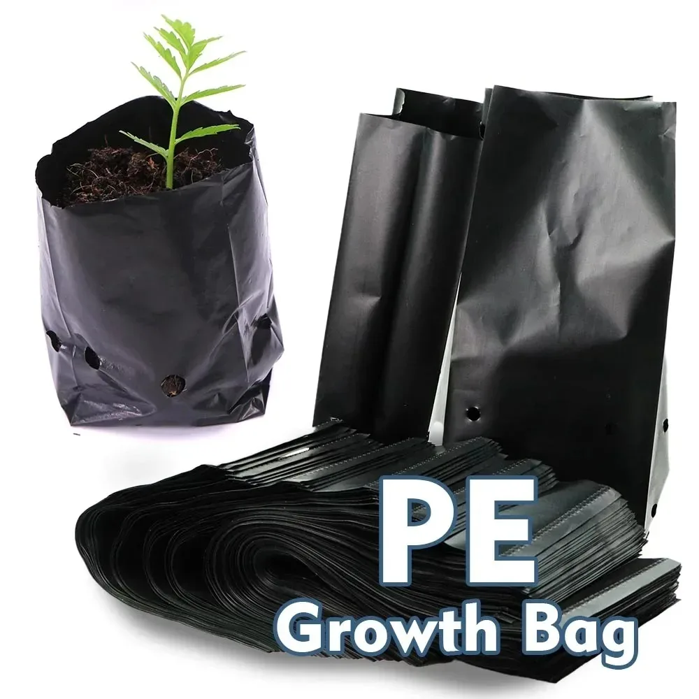 50/100PCS Seedling Planting PE Bag Breathable Nursery Plants Cultivation Pot for Garden Orchard Tree Transplanting Container