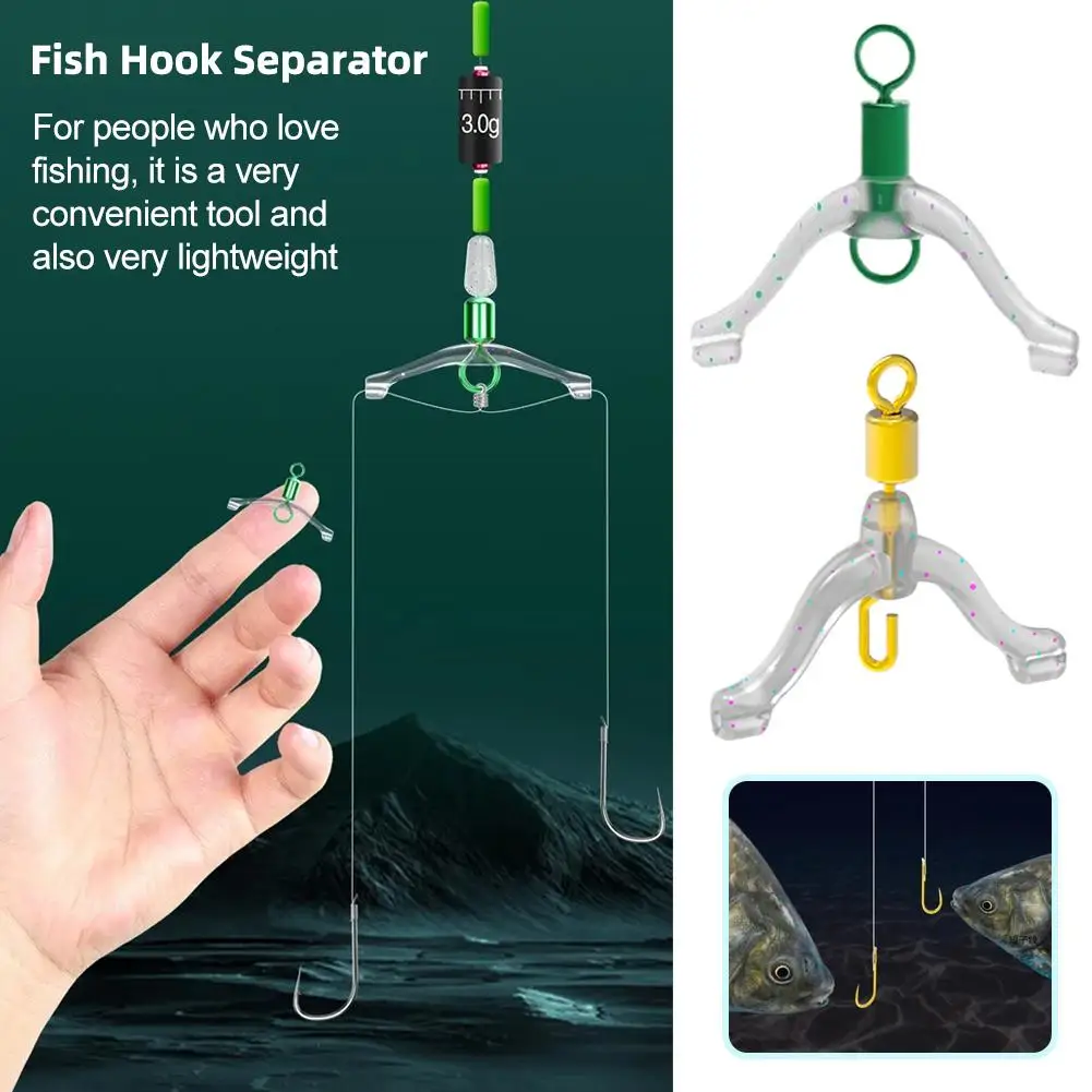 40 قطعة خط الفاصل سيليكون هوك فاصل مكافحة تشابك كم Bifurcator ل الكارب المغذية الصيد تزوير اكسسوارات معالجة