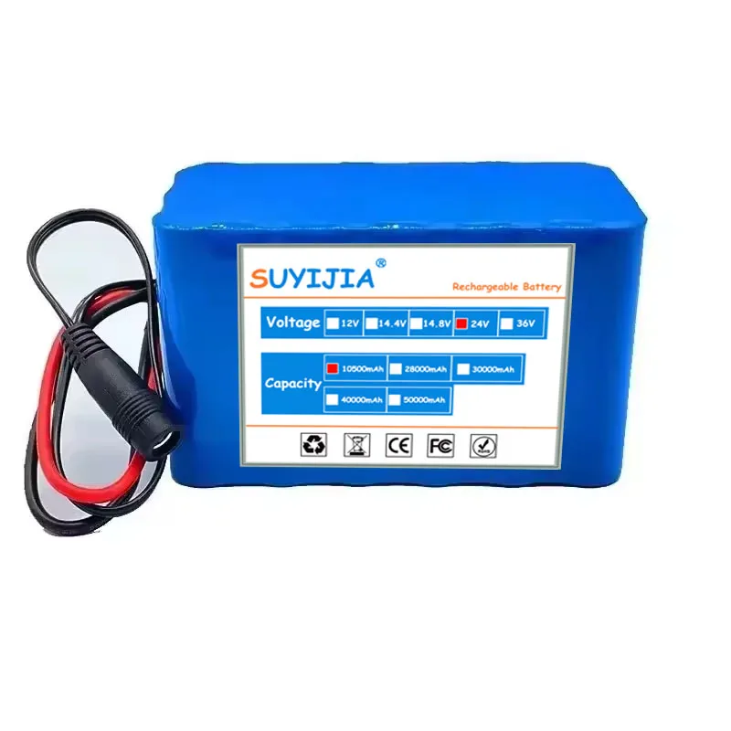 Nouvelle Batterie Lithium-ion Rechargeable 24V 10.5Ah 6S3P 18650 25.2V 10500mAh/batterie Lithium-ion + Chargeur