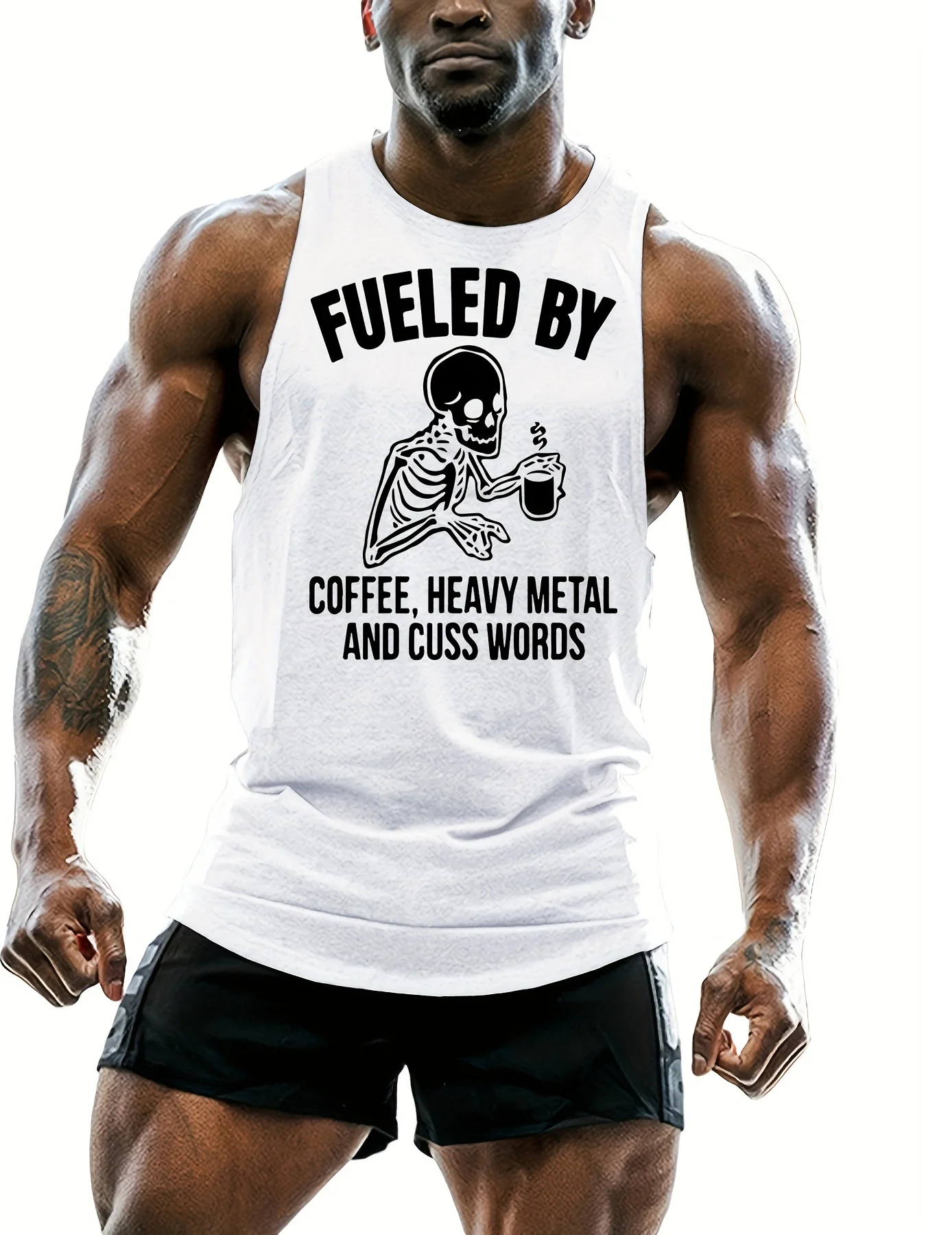

Halloween-themed loose-fitting men's fitness workout sweatshirt