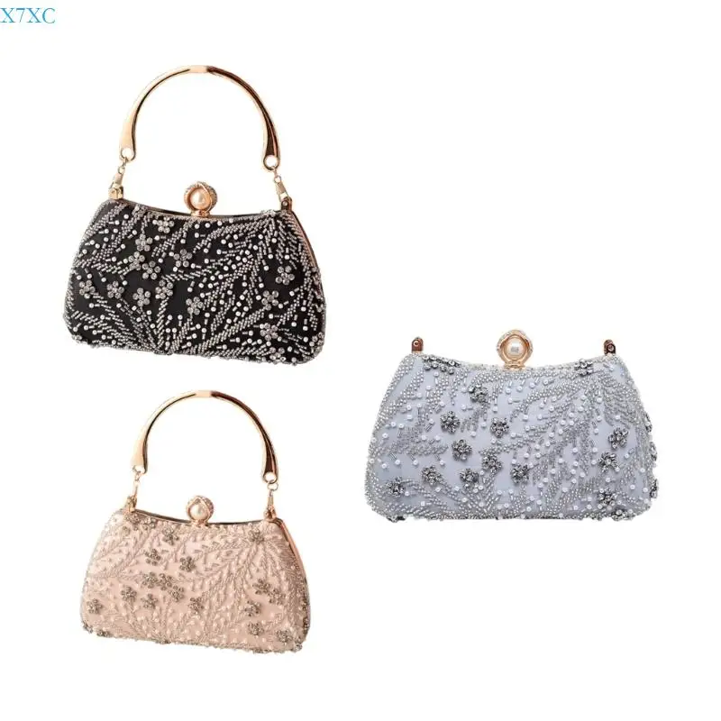 

X7XC Сумка через плечо Жемчужные клатчи Кошельки Вечерние сумки Сумки через плечо для женщин