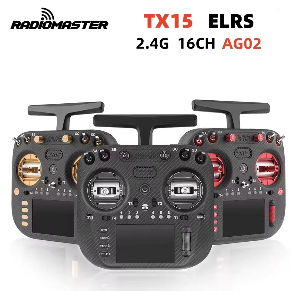 3.5 Inch IPS Touchscreen Radio Controller AG02 CNC Hall Gimbal Built In Gyro Microphone ExpressLRS Radiomaster TX15 Max FPV RC M