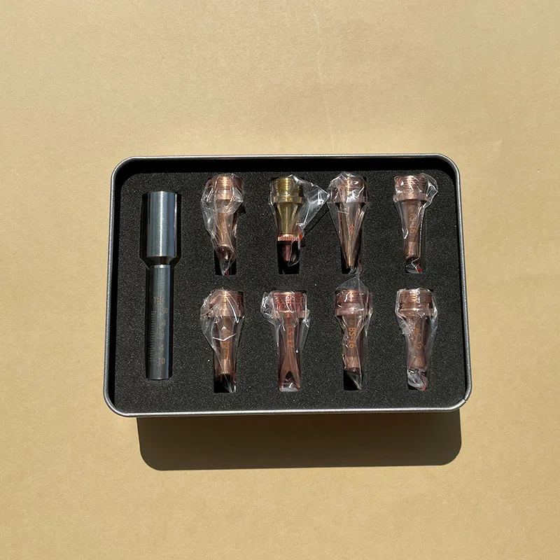M16 Laserschweißkopf-Düsensatz aus Kupfer für Schweißarbeiten, fester Skalenrohrbrenner, handgehalten, für WSX CQWY WEIYE Kopf-Faserlaser-Maschinen – Detail 1