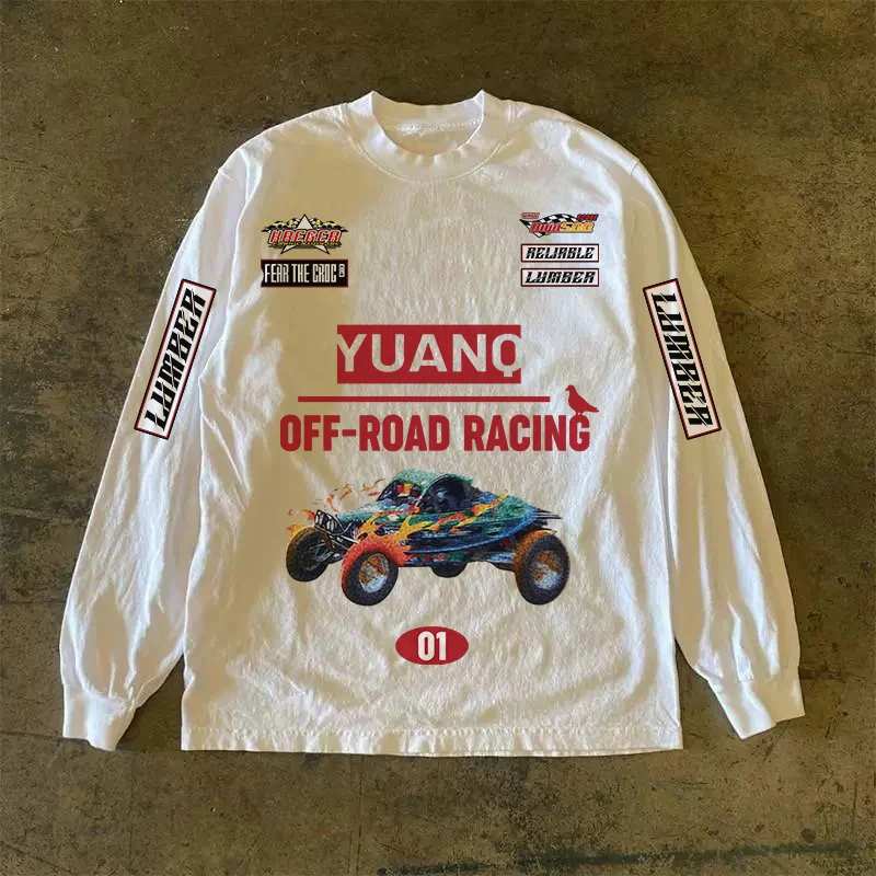 Heavyweight 310g Pure Cotton Long Sleeve T-Shirt American Retro Oversize Streetwear Versatile Miao Xiu Tang Women's Fashion