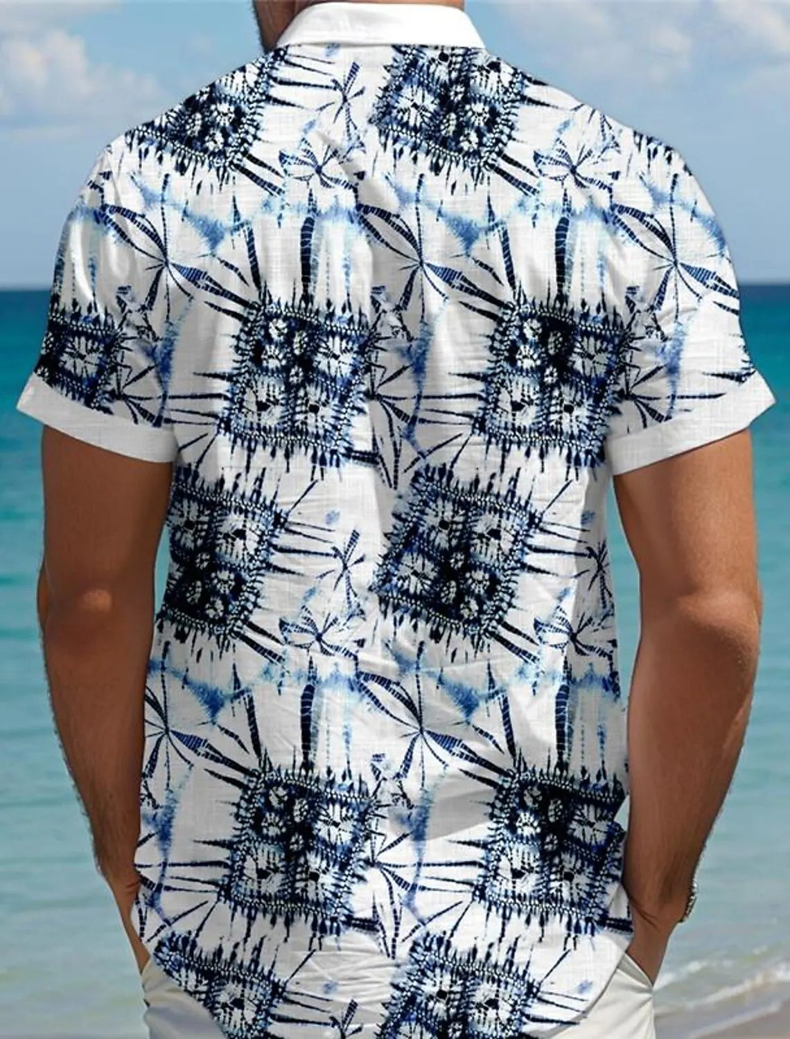 Camisa estampada en 3D Hawaiana para hombre, camisa de manga corta, camisa de poliéster, vacaciones, uso diario, vacaciones, Verano