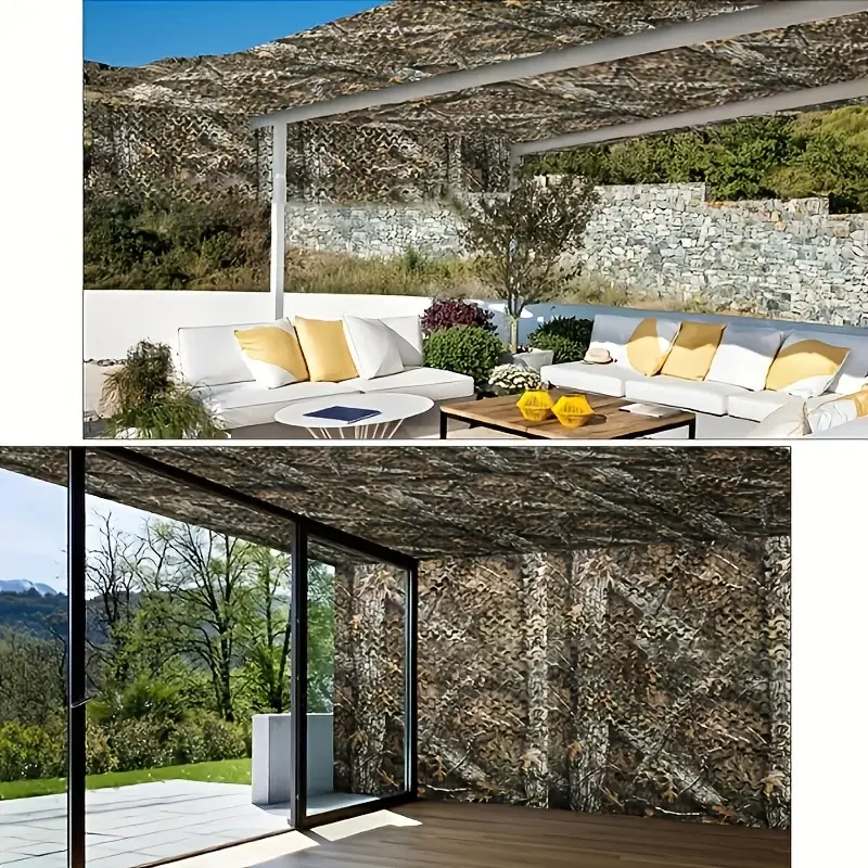 Sunshade Sail Large Anti-UV Sun Shelter 4mx4 5x5 6x6 7x7 8x8 10x10 Outdoor Yard Garden Balcony Hunting Camping Camouflage Net