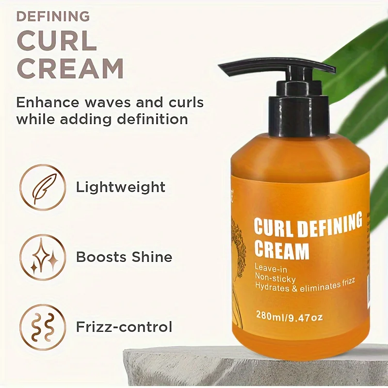 GZE CURL DEFINING CREAM with Argan Oil for Wavy and Curly Hair Hair Moisturizer and Deep Conditioning for Shine and Bounce