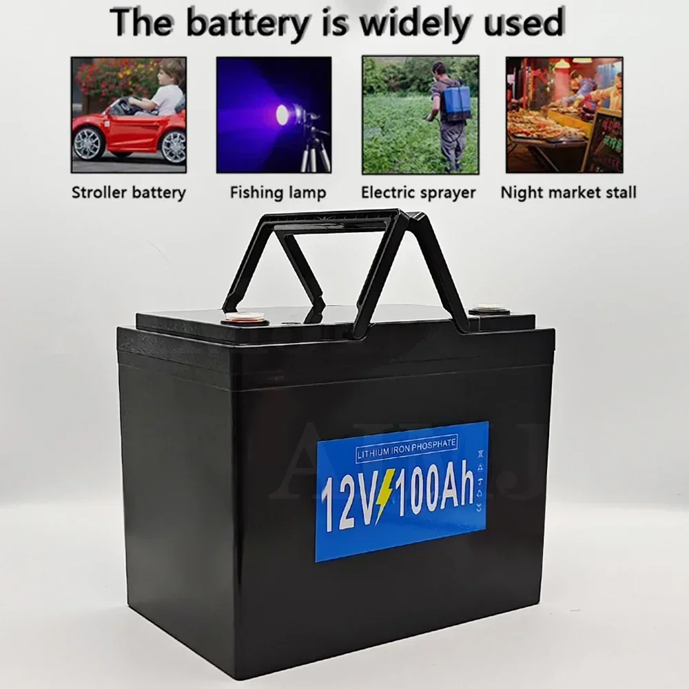 

12.8V 100AH Golf Cart Solar Energy LiFePO4 Battery Lithium Iron Phosphate Car Lighter Compatible